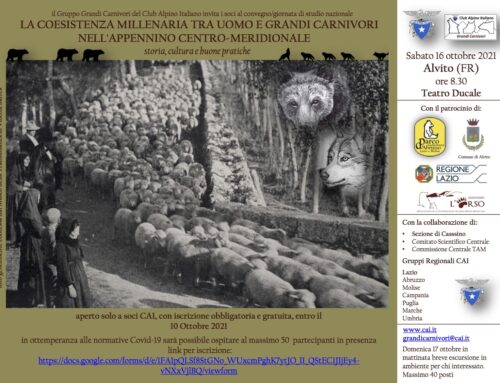 ‘La coesistenza millenaria tra uomo e grandi carnivori nell’Appennino centro-meridionale’, convegno nazionale Cai ad Alvito (FR)