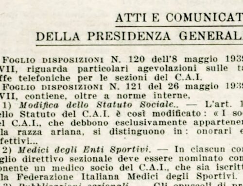 Il Cai e le ‘Leggi razziali’ del 1938-1939: a Roma l’incontro con la Comunità ebraica