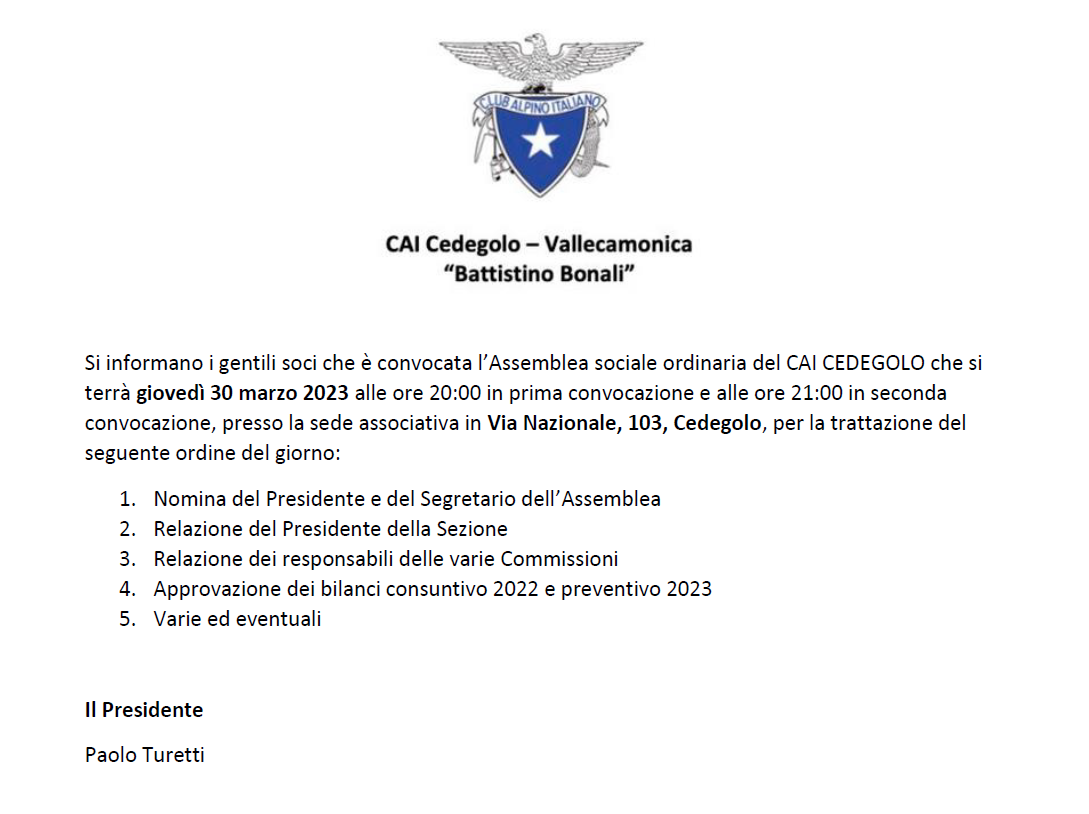 Assemblea dei soci 2023