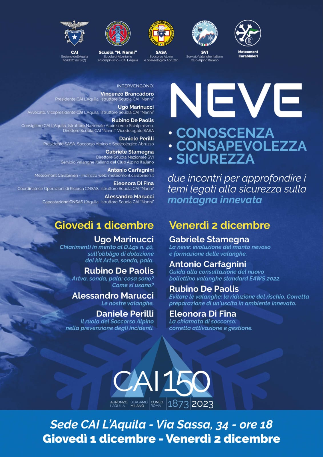 a Neve Aquila 1 2 dicembre 22