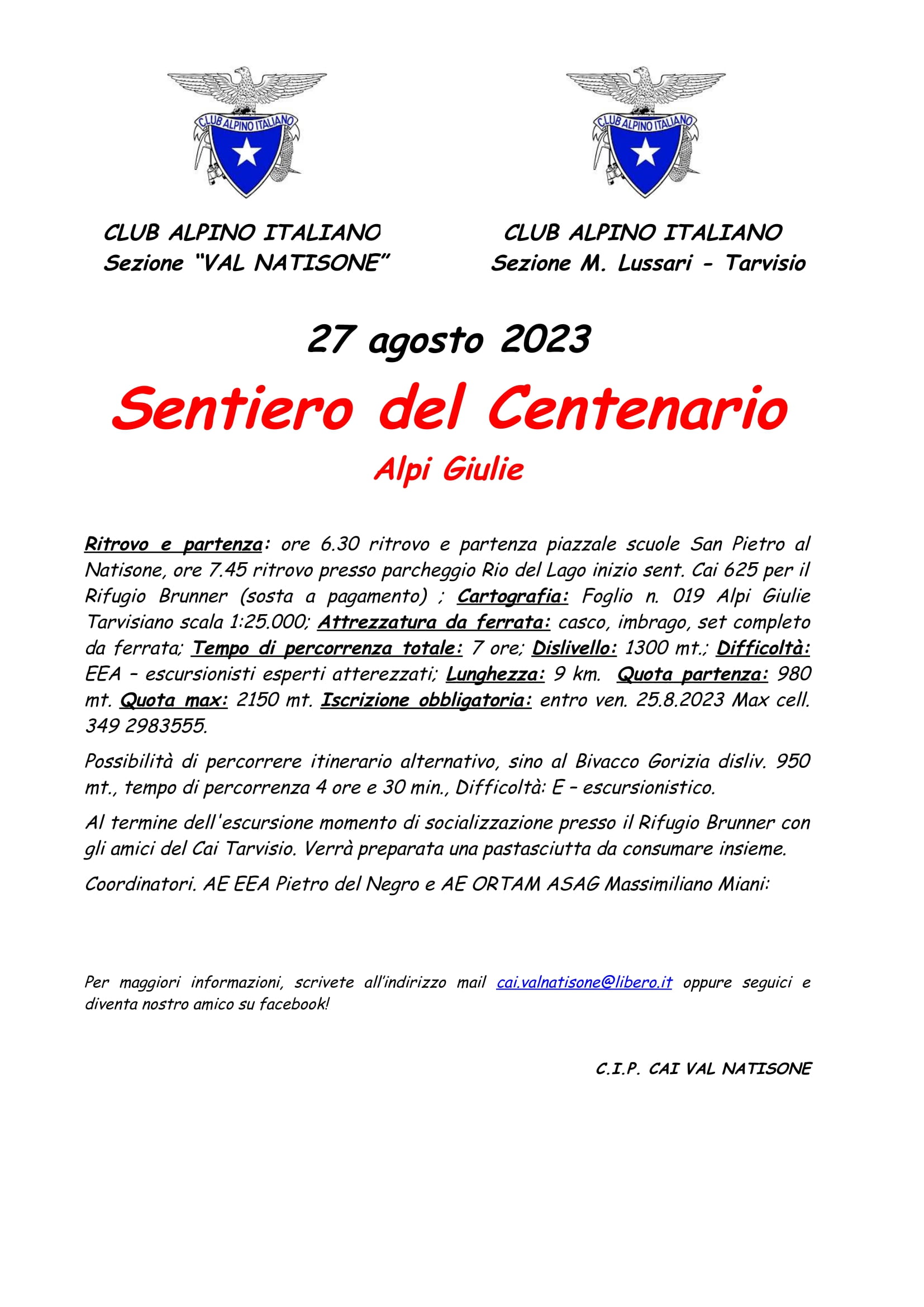 Sentiero del Centenario 1