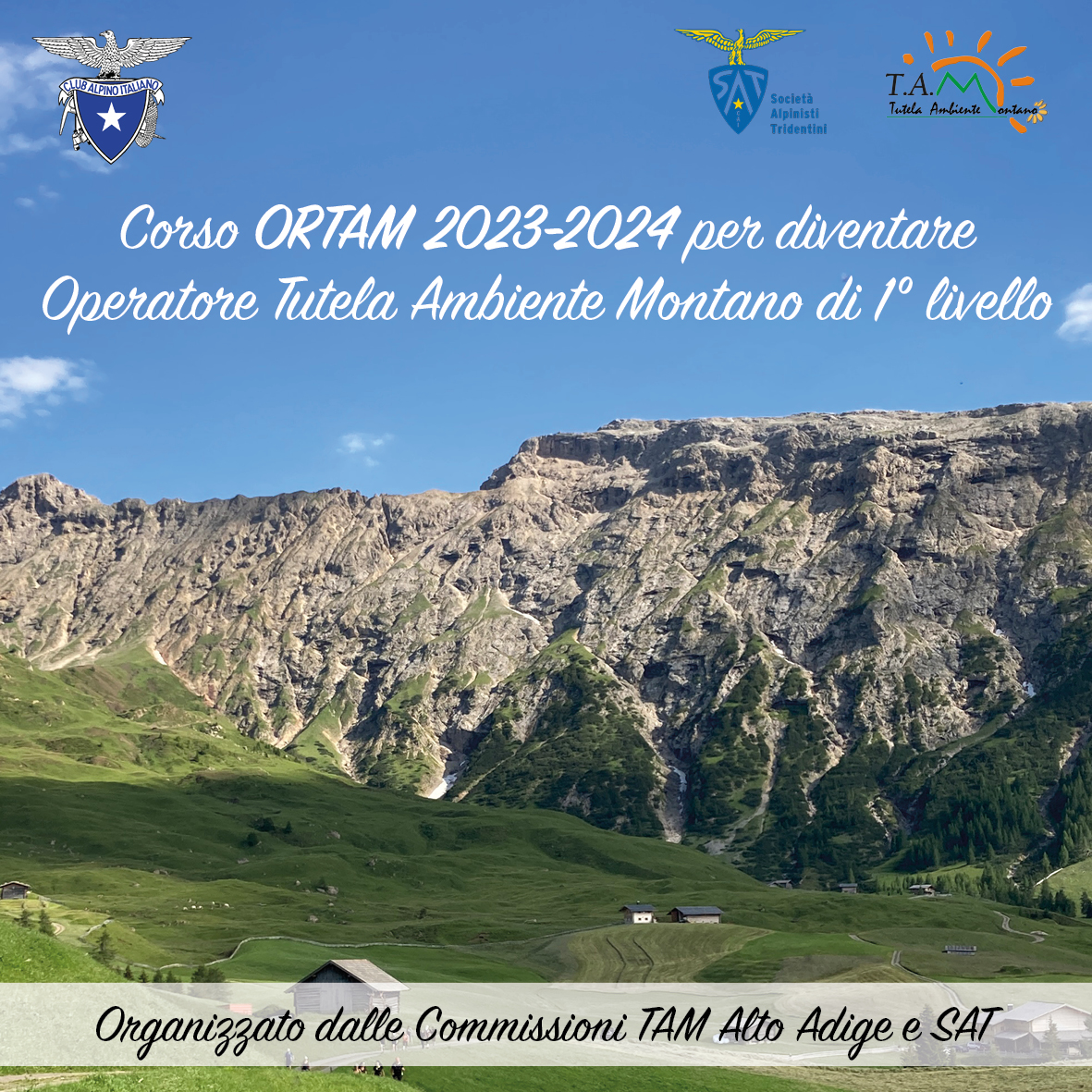 Locandina corso TAM Alto Adige SAT 2023 2024
