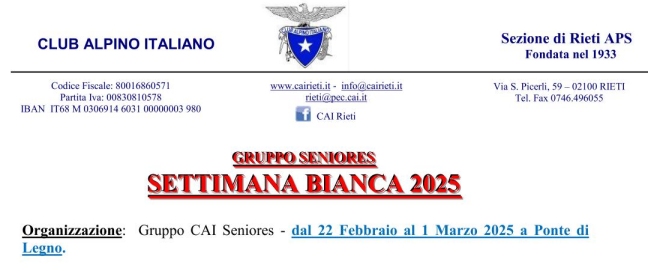 Avviso settimana bianca 2025 small